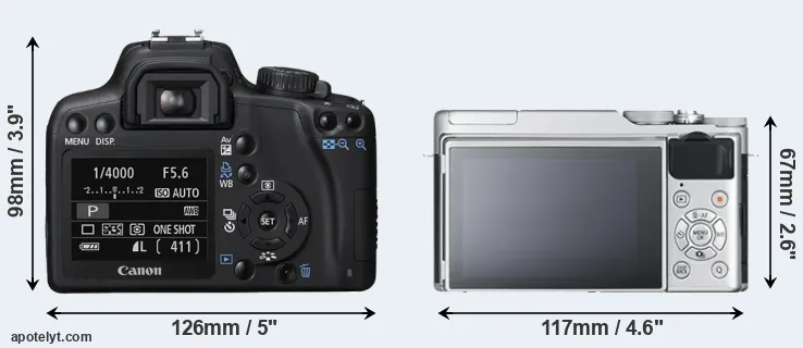 Comparison 1000D or X-A10 rear
