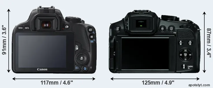 Comparison 100D or V-LUX 4 rear