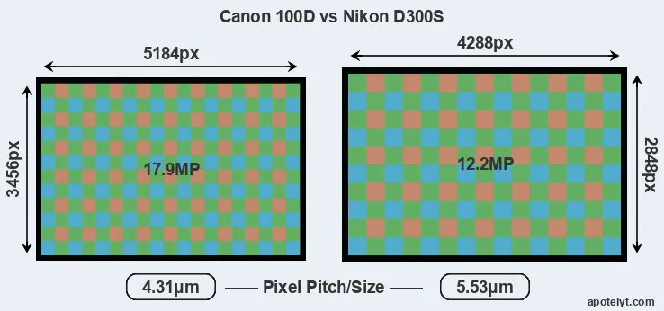 100D versus D300S MP