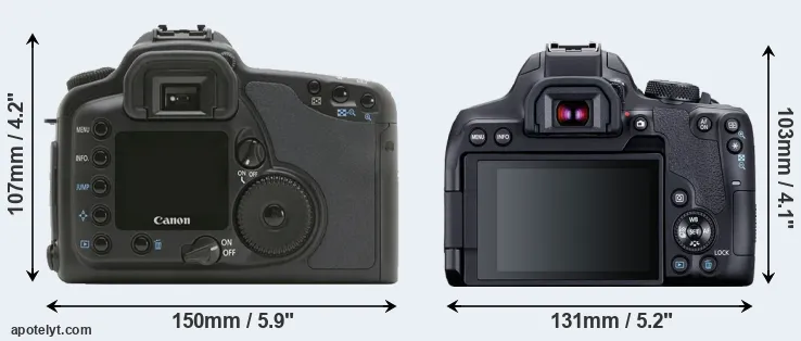 Comparison 10D or 850D rear