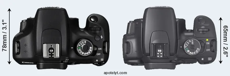 Compare 1200D versus XTi top