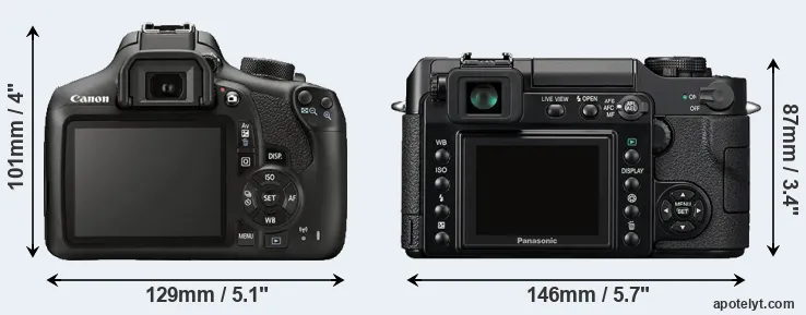 Comparison 1300D or L1 rear