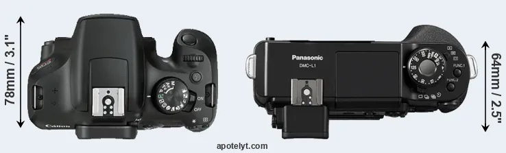 Compare 1300D versus L1 top