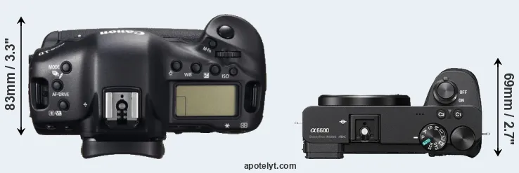 Compare 1DC versus A6600 top