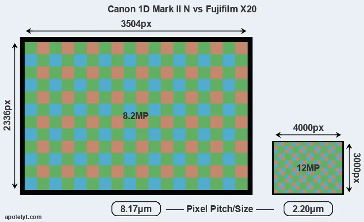1D Mark II N versus X20 MP