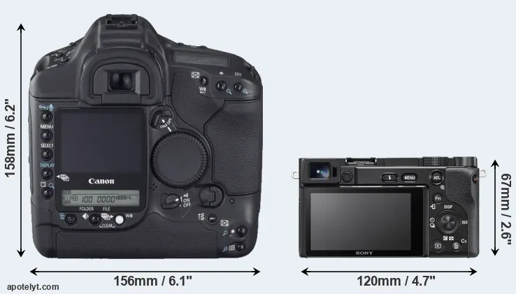 Comparison 1D Mark II N or A6100 rear