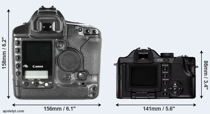 Comparison 1D Mark II or V-LUX 1 rear
