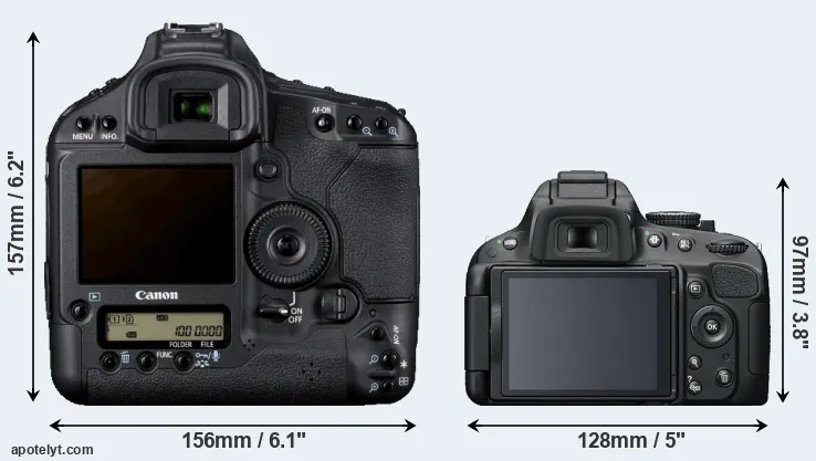 Comparison 1D Mark IV or D5100 rear