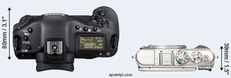 Compare 1D Mark IV versus E-PL9 top