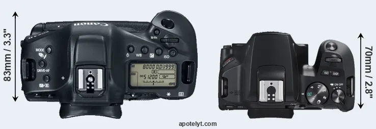 Compare 1DX Mark II versus SL3 top