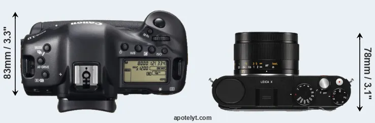 Compare 1DX versus X Typ 113 top