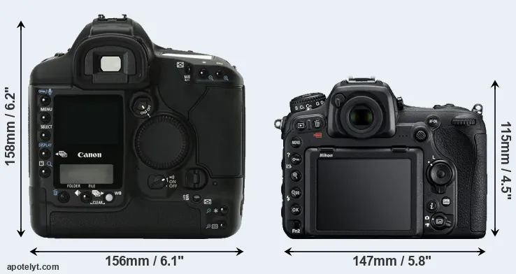 Comparison 1Ds Mark II or D500 rear
