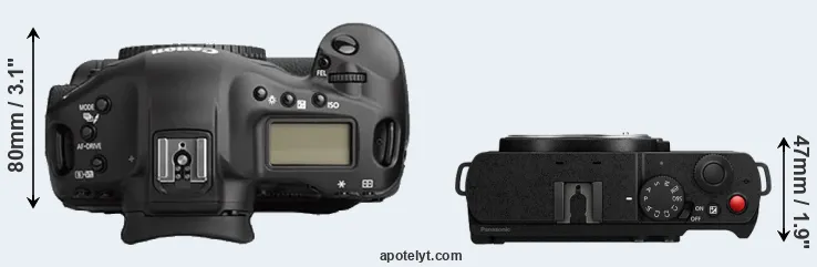 Compare 1Ds Mark II versus S9 top