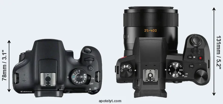 Compare 2000D versus V-LUX 5 top