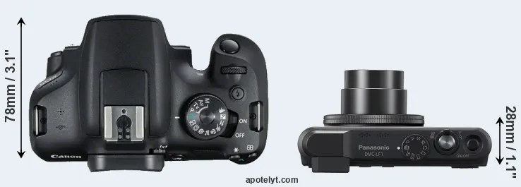 Compare 2000D versus LF1 top