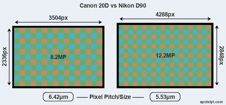 20D versus D90 MP