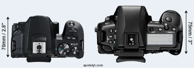 Compare 250D versus E-3 top