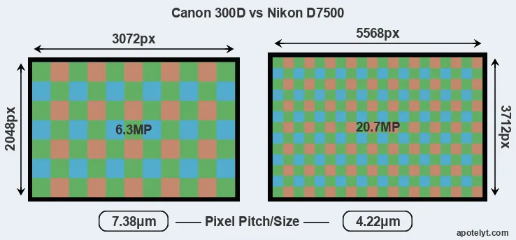 300D versus D7500 MP