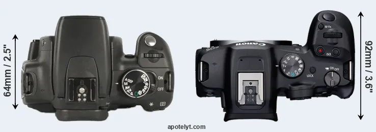 Compare 350D versus R7 top