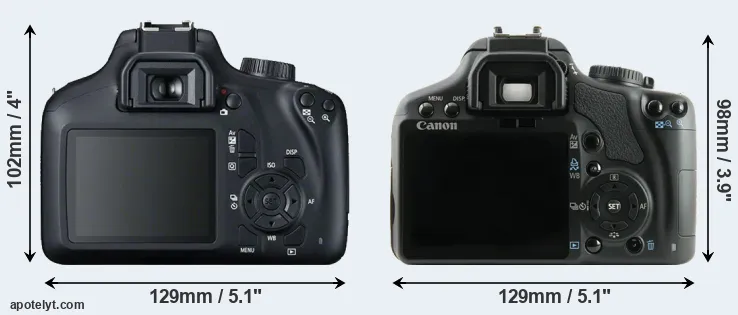 Comparison 4000D or 450D rear