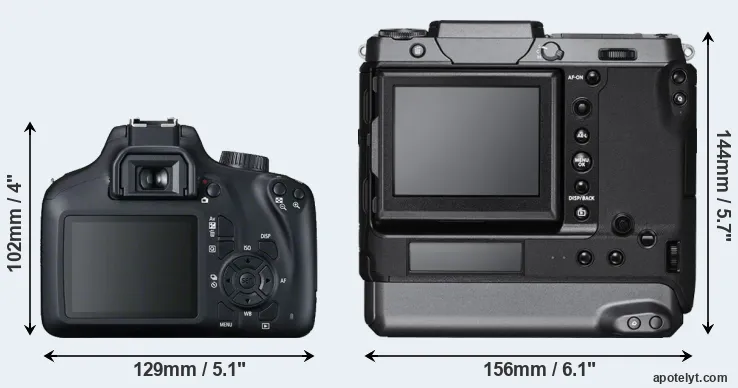 Comparison 4000D or GFX 100 rear
