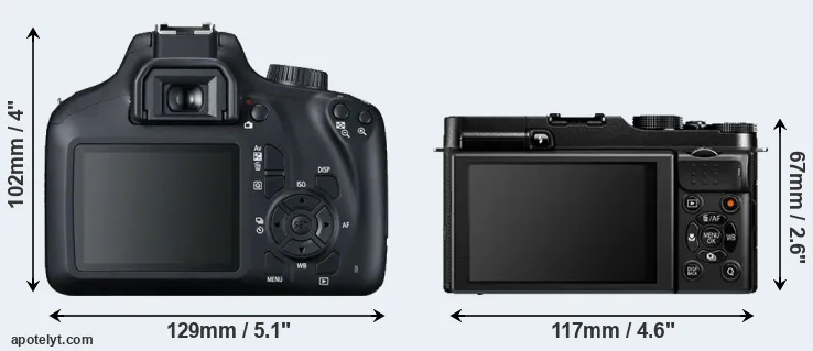 Comparison 4000D or X-A1 rear