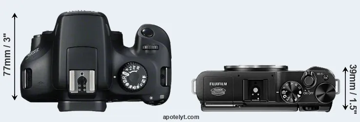 Compare 4000D versus X-A1 top