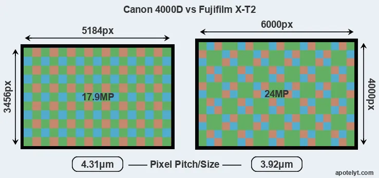 4000D versus X-T2 MP