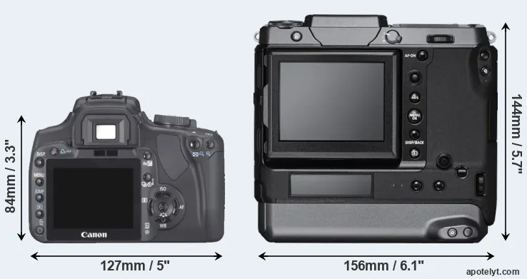 Comparison 400D or GFX 100 rear