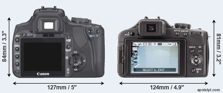 Comparison 400D or V-LUX 3 rear