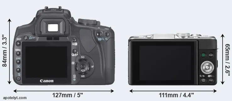 Comparison 400D or GF6 rear