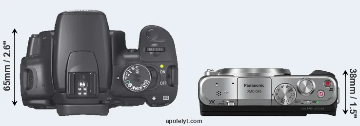 Compare 400D versus GF6 top