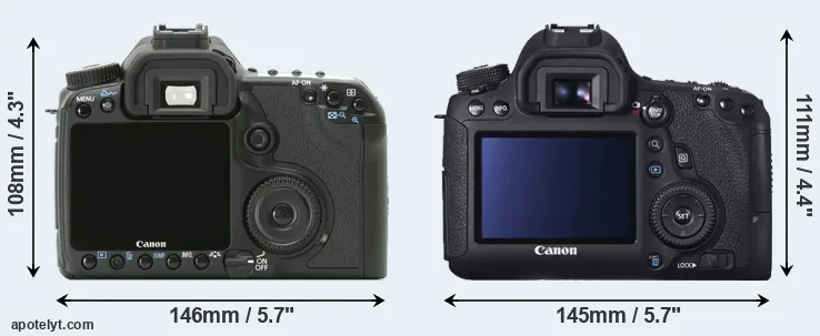 Comparison 40D or 6D rear