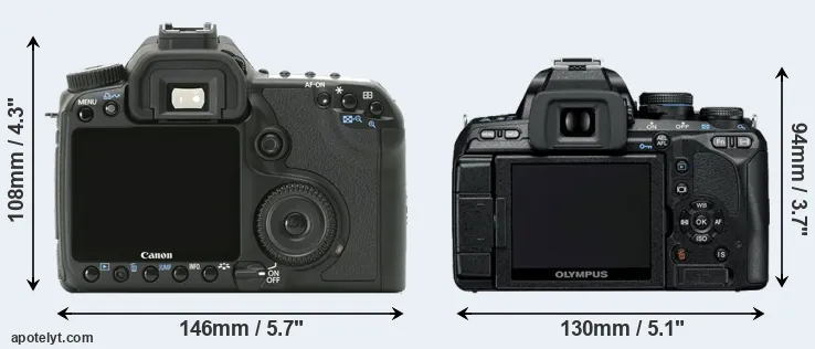 Comparison 40D or E-600 rear