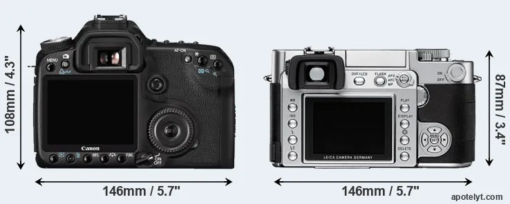 Comparison 50D or Digilux 3 rear
