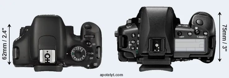Compare 550D versus E-3 top