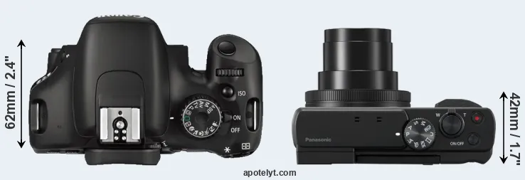 Compare 550D versus ZS80 top