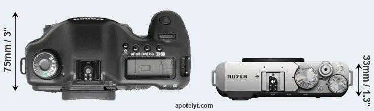 Compare 5D versus X-E4 top