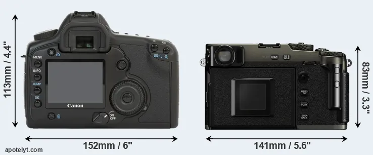 Comparison 5D or X-Pro3 rear