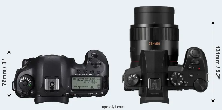 Compare 5DS R versus FZ1000 II top