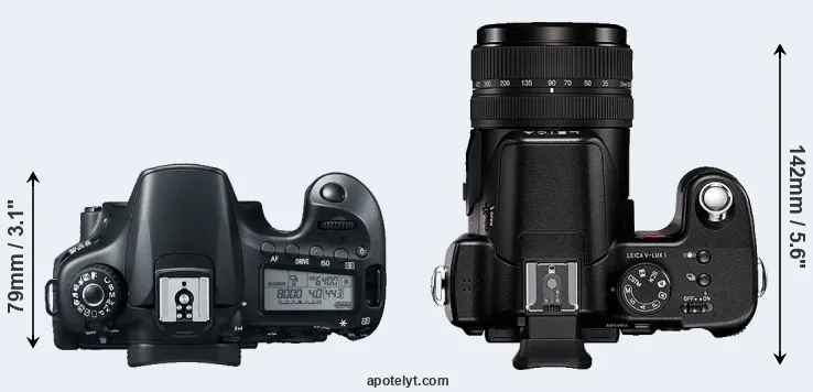 Compare 60D versus V-LUX 1 top