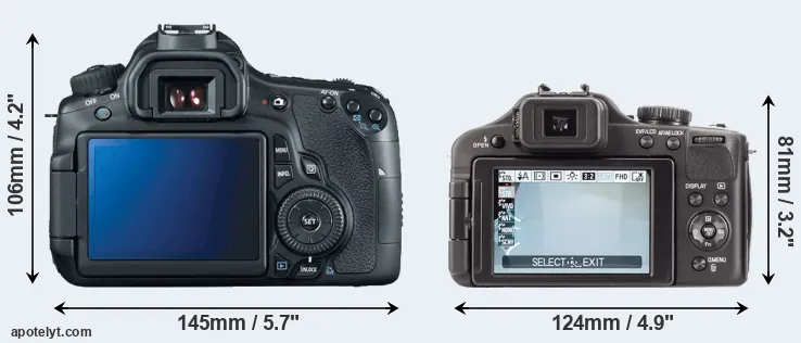 Comparison 60D or V-LUX 3 rear