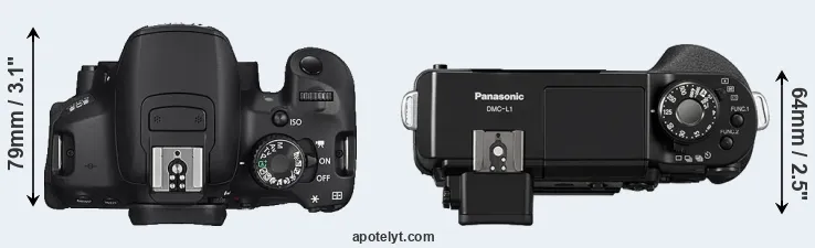 Compare 650D versus L1 top