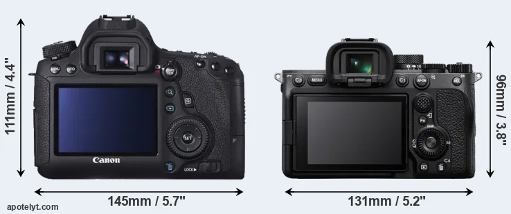 Comparison 6D or A7 IV rear
