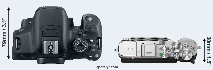 Compare 700D versus E-P7 top