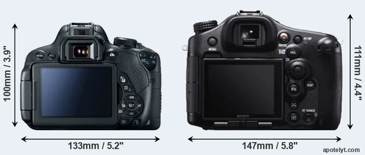 Comparison 700D or A99 rear