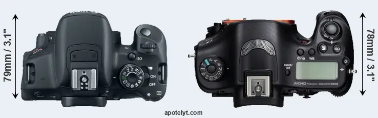 Compare 700D versus A99 top