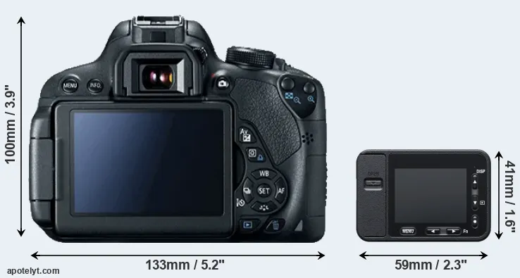 Comparison 700D or RX0 rear