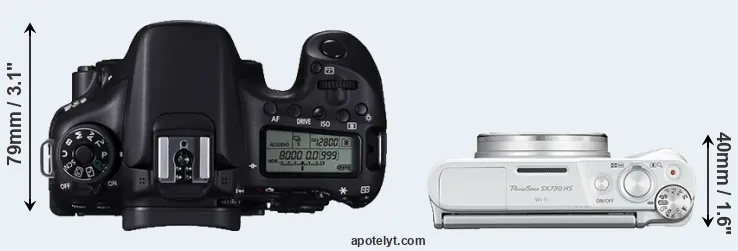 Compare 70D versus SX730 top
