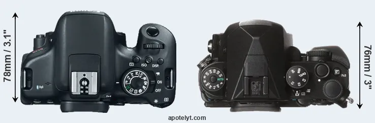 Compare 750D versus KP top